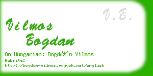 vilmos bogdan business card